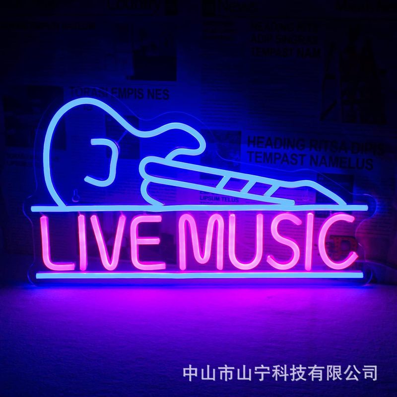 ネオンカスタム発光字ledランプ広告ランプ付きlive music雰囲気ランプクロスボーダー電気商専用|undefined