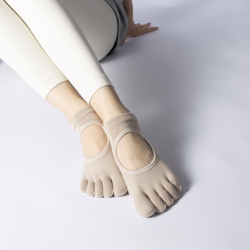  New Summer Pilates Socks Yoga Socks Full Finger Anti-Slip Professional Women's Five Finger Socks Summer Sports Split Toes