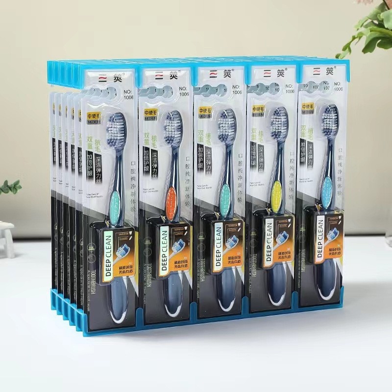 46 cepillo de dientes de cabello duro - 1 cepillo de dientes de cabello blando para hombres limpio espiral especial Yiwu productos al por mayor