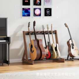 跨境木制吉他挂钩支架家用电吉他斜吊展示架贝斯尤克里里置物架