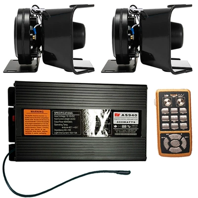 Car horn/tweeter alarm speaker, high-pitched speaker - as940m-host-black-falcon-speaker-set-12v