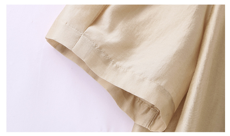 Bộ đồ Tencel nữ hai mảnh gồm áo và chân váy midi thắt eo — Màu đen, Màu xám, Màu kaki chi tiết 36