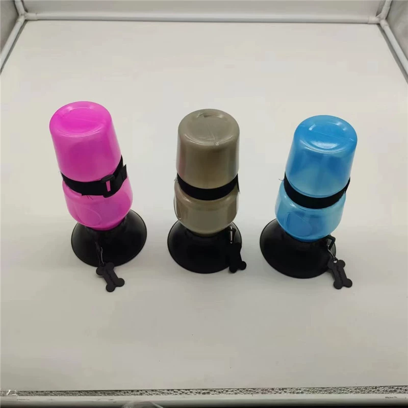 Pet Water Cup Наружный экструзионный кормушка для домашних животных чайник для домашних животных для путешествий Портативный выгул для собак в машине бутылки с водой
