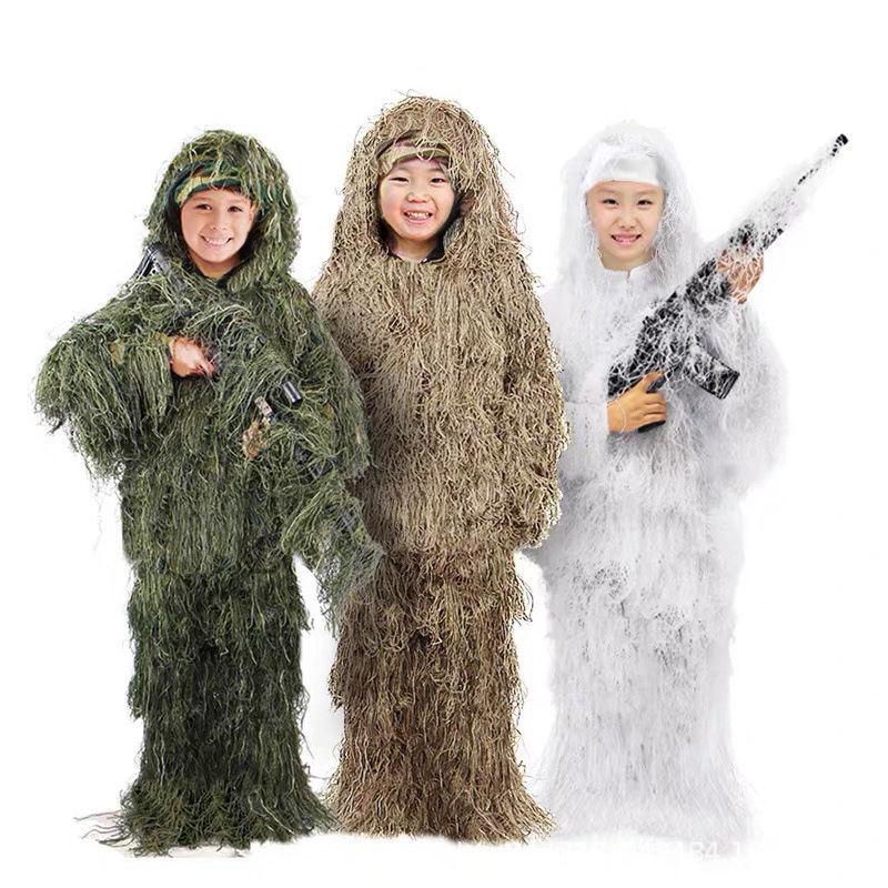Wool silk camouflage clothing for children eating chicken camouflage…