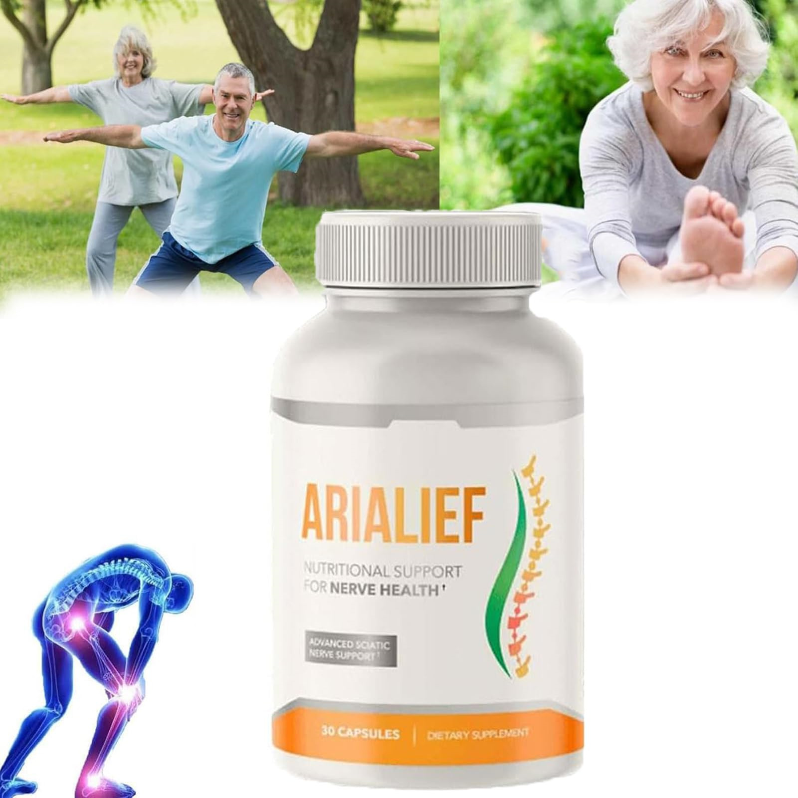 불편 함을 덜어주는 SCIATICA 바디 보충제를위한 ARIALIEF 캡슐