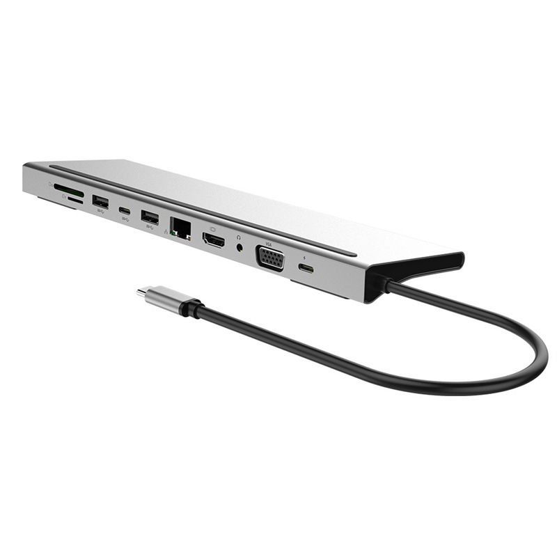 Typec Eleven-In-One Docking Station Laptop Stand Hdmik4 Multi-Functional 11in1 Expansion Dock