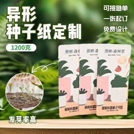 创意书签种子纸定制logo国风贺卡印刷可降解签售活动会发芽纸卡片