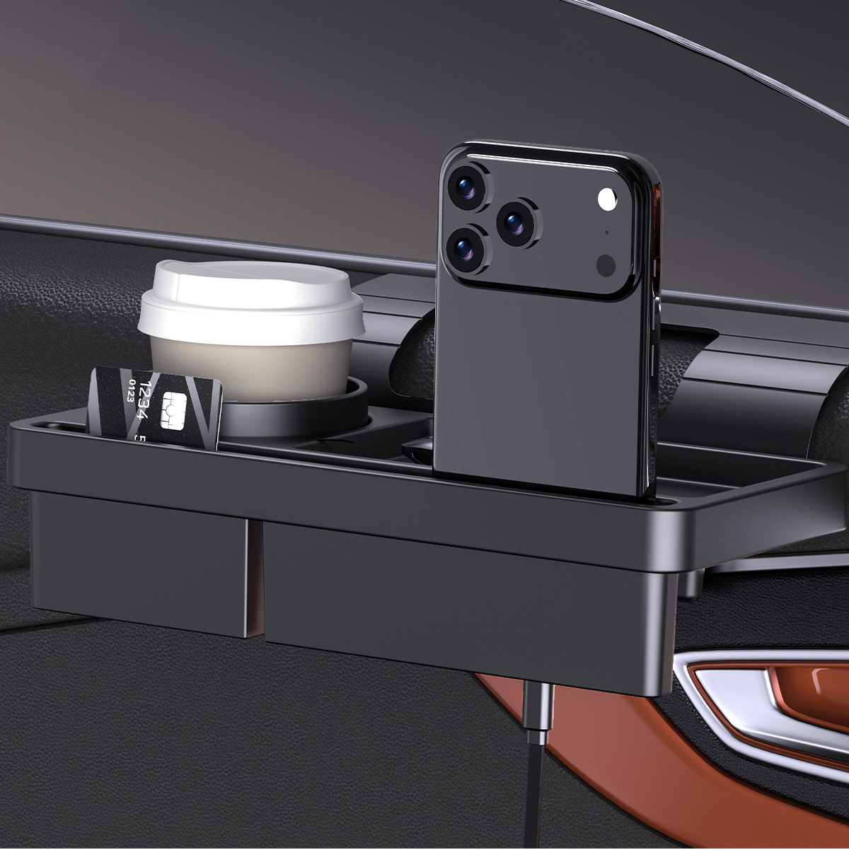 Car Multifunctional Mobile Phone Storage Box, Car Key Storage, Window Door Side Debris, Water Cup Holder, Door Side Cigarette Box
