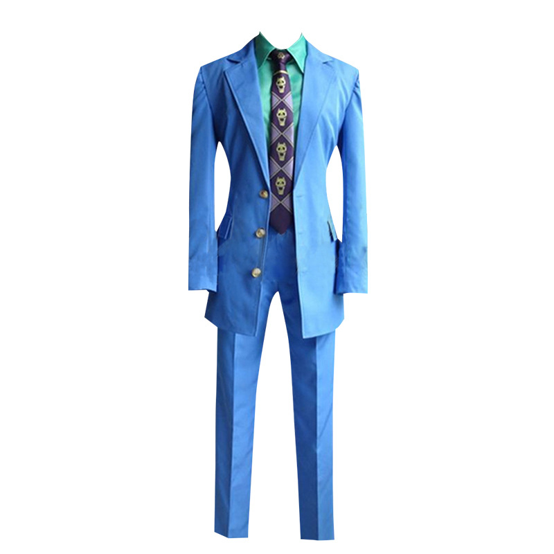 Cosplay of Diamond Is Unbreakable Joestar, Josuke Higashikata, Giorgio Giorgi in a suit outfit