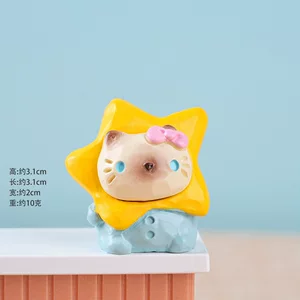 创意萌宠卡通装饰品猫猫PAI情绪盲盒萌粒手办办公室桌面装饰摆件