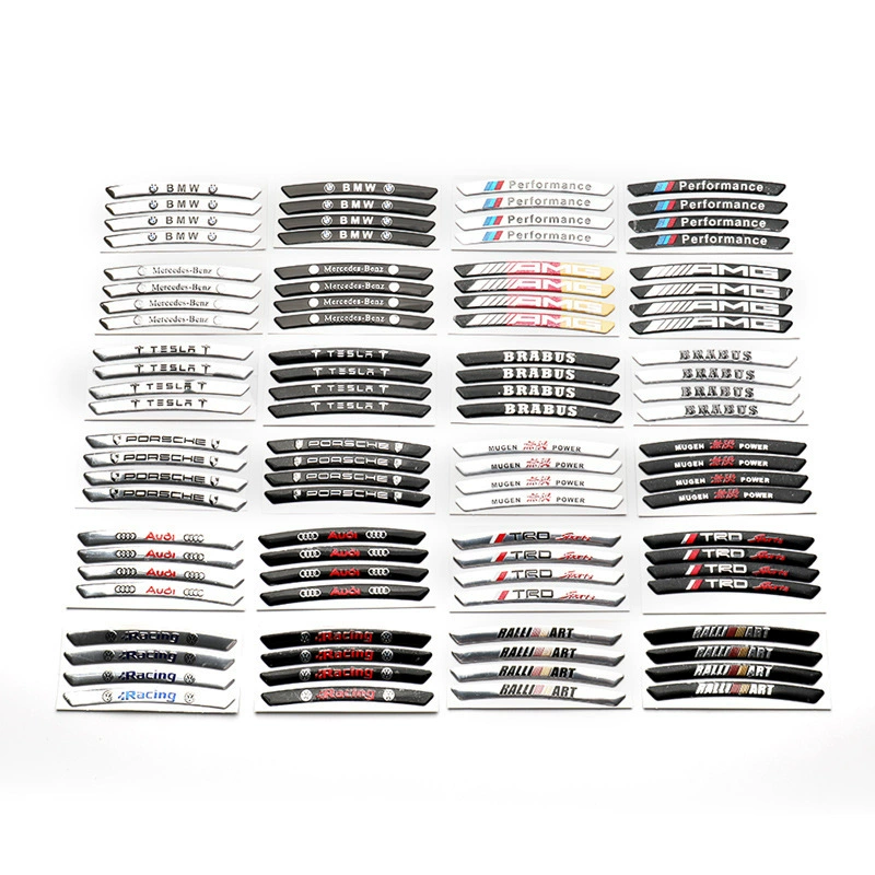 Контур автомобиля металлическая маркировка Модифицированная Ступица колеса украшения автомобильные наклейки, покрывающие царапины 3D трехмерные автомобильные наклейки на кольцо для шин