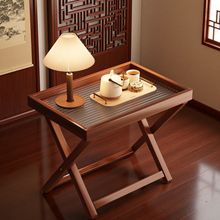 当天发折叠小桌子户外便携式茶几竹实木阳台庭院网红餐桌沙发边几