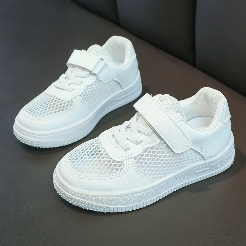 2024 весна и осень новые детские маленькие белые туфли для девочек кроссовки для мальчиков белые туфли кроссовки повседневные студенческие одиночные туфли
