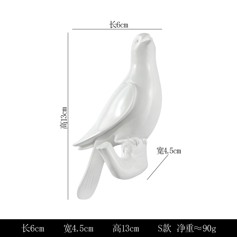 Venta al por mayor transfronteriza fuerte gancho pegajoso puerta creativa gancho trasero sin punzón resina animal ropa decorativa gancho decoración de la pared gancho de la ropa