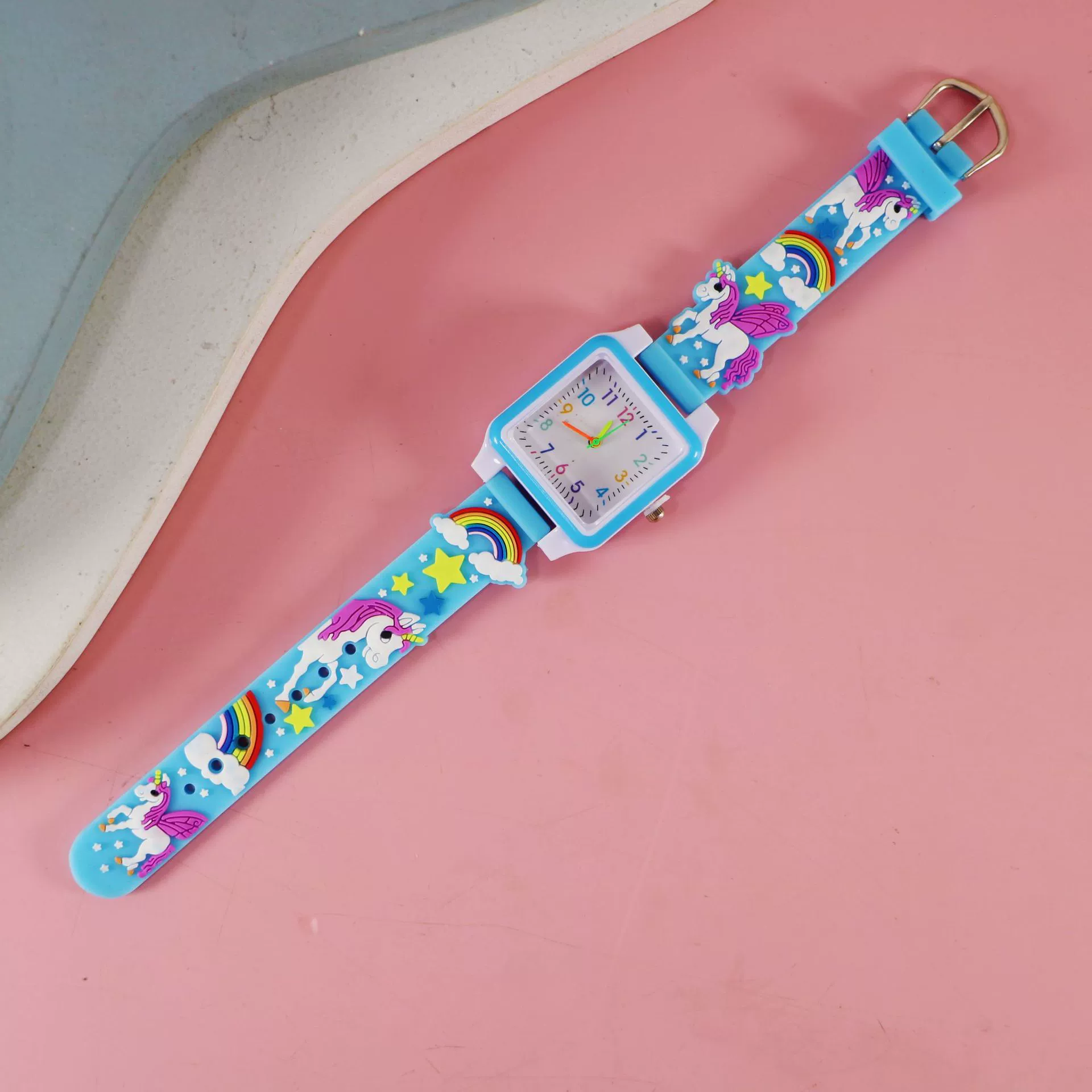 Silicone children's watch with gears, children's quartz watches