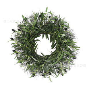 Simulated Olive Garland Olive Fruit Garland Christmas Garland Door Hanging Wall Hanging Decoration Simulated Green Plant Holiday Decoration