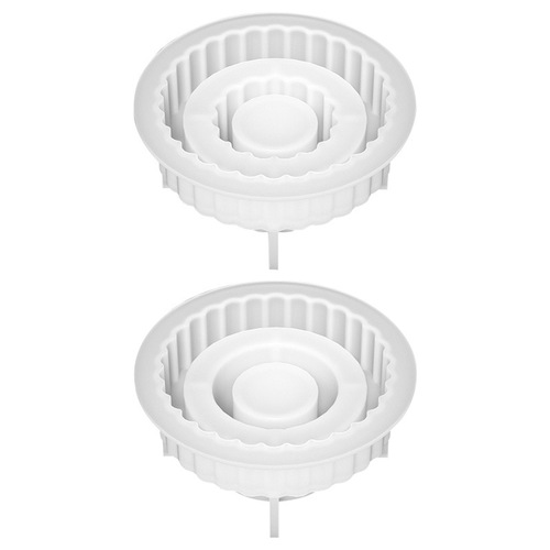 Cross-border new DIY epoxy resin large and small size 3D striped cylindrical candle base silicone mold