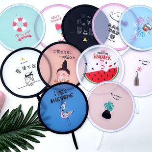 Korean mini folding fan summer creative student travel portable with fun fan ancient style small fan