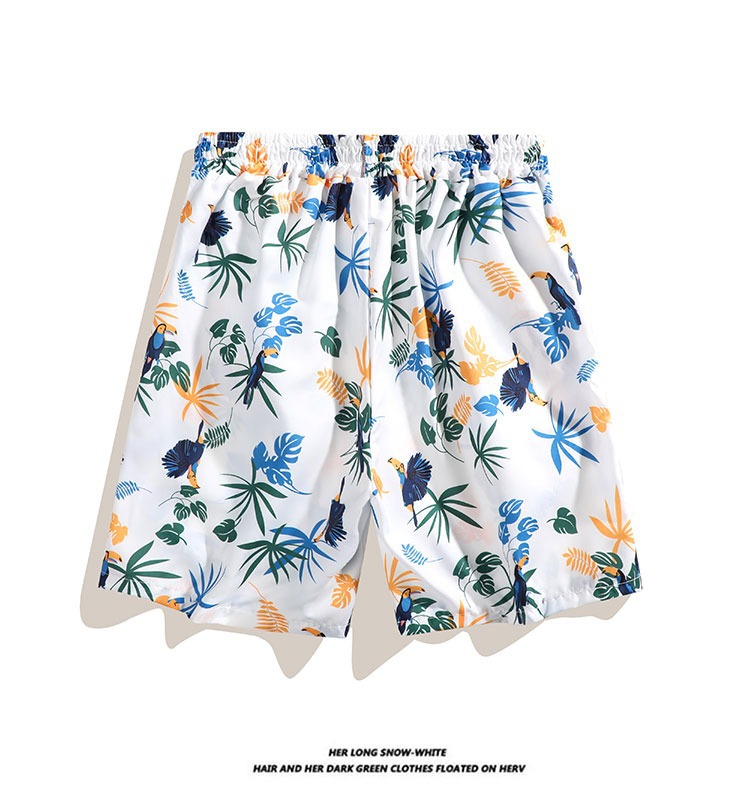 Herr skjortset hawaii blommig strandkläder lös retro stil_voghion.com
