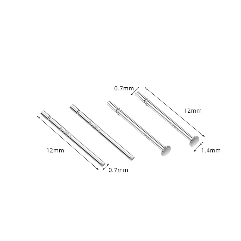 S925 Sterling Silver Ear Punch Ear Pin Ear Stick Silver Ear Stick Japanese-Korean Style DIY Earrings Earrings Accessories