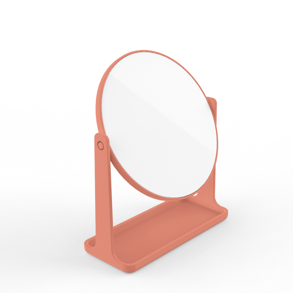 Espejo de maquillaje espejo de escritorio vestidor hogar dormitorio nórdico giratorio simple redondo de un solo lado espejo