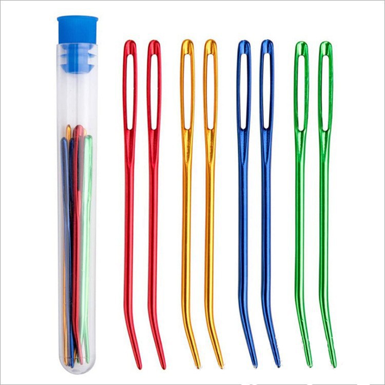 SKC suéter de aguja curva de ojo grande aguja de costura aguja de costura hilo de lana herramienta de tejido