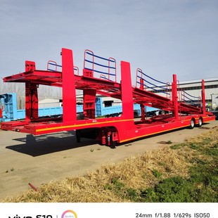 Cross-Border Hot-Selling Export European-Style Flatbed Semi-Trailer Side Curtain Container Semi-Trailer Multi-Axis Low-Bed Semi-Trailer Car