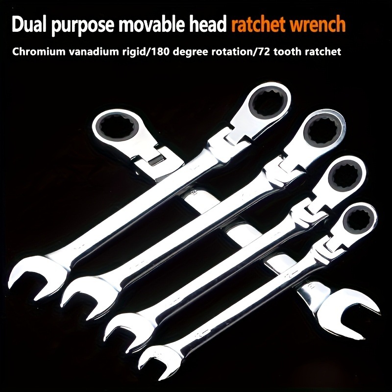 3pcs Ratchet Wrench Set Foldable Movable Head Steel扳手