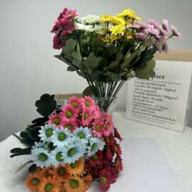 仿真洋甘菊7叉厂家直销仿真花家居办公装饰婚庆布置摄影道具假花