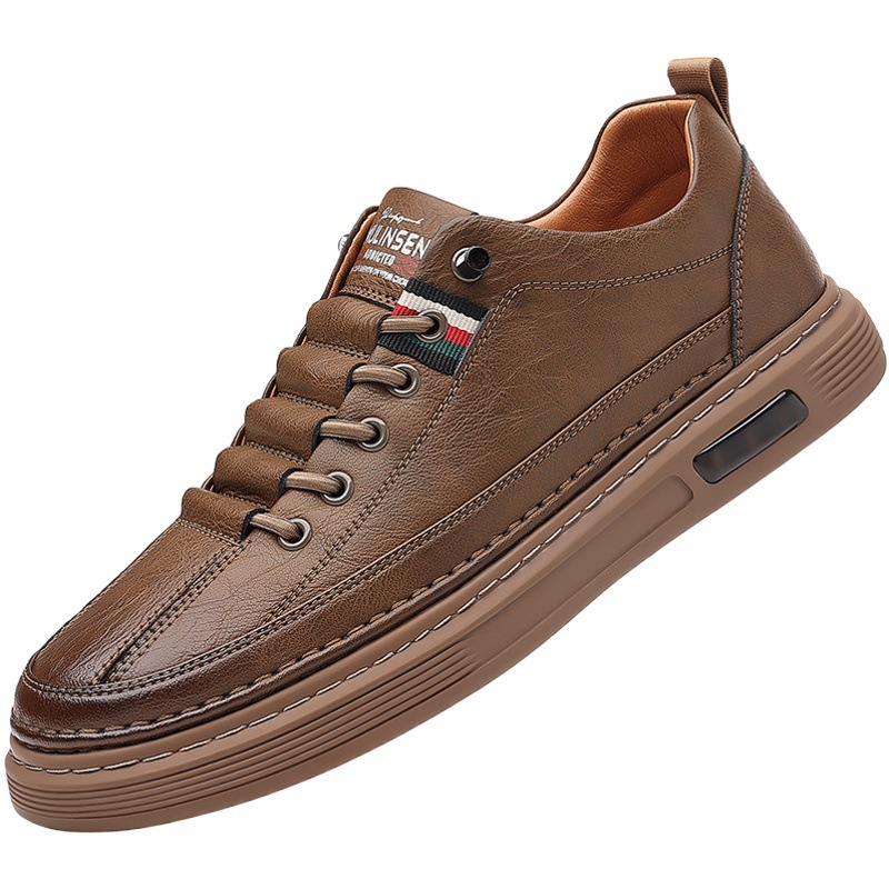 Zapatos de hombre primavera y otoño 2024 nuevos zapatos casuales de los hombres versátiles de moda zapatos de cuero genuino zapatos de cuero transpirables de fondo suave