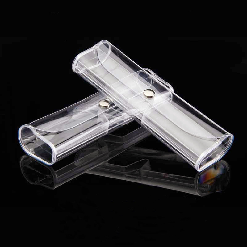 Transparent plastic glasses box PVC myopia box lightweight portable storage box presbyopic glasses box fashionable men's and women's glasses box