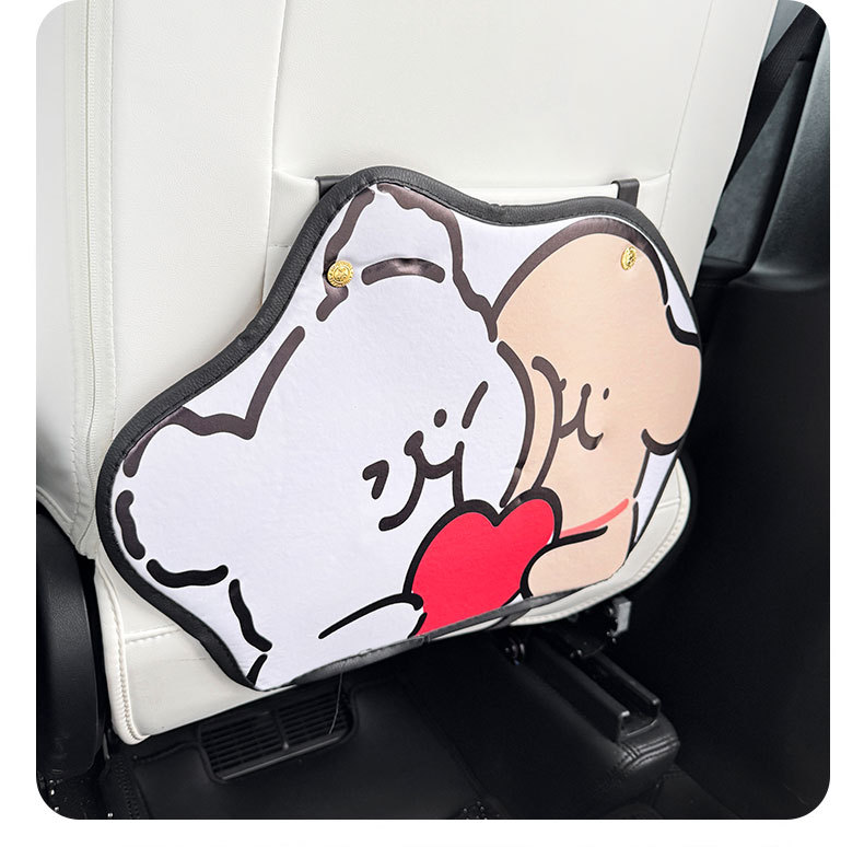 Line puppy cartoon car anti-kick pad universal rear seat seat back anti-dirty protective pad car rear seat protective pad