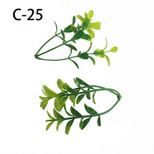 仿真塑料三叉塑料水草配件鱼缸水族草装饰绿色植物仿真植物草坪草