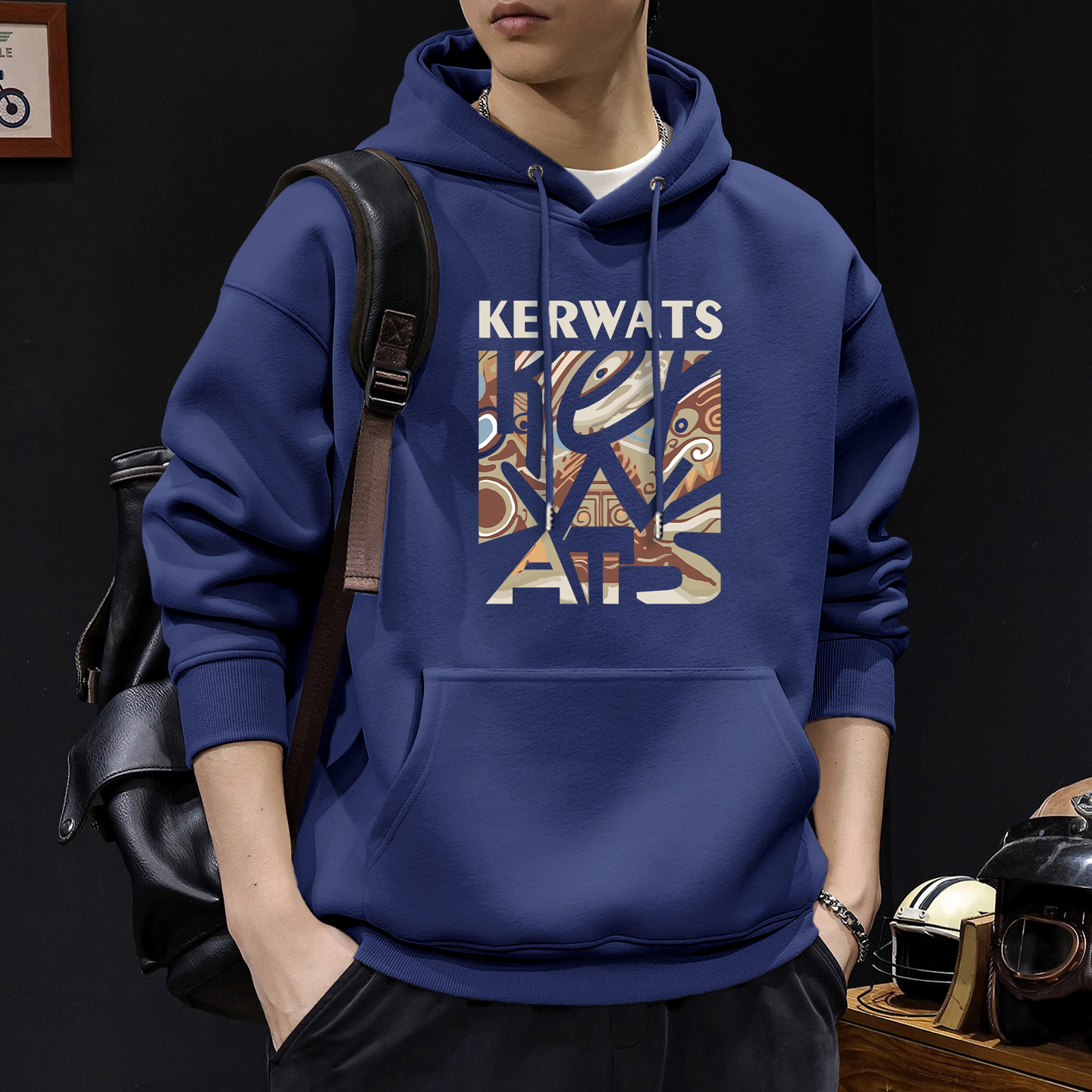 Pesado americano chaqueta deportiva hombre encapuchado primavera nueva ropa de hombre de tamaño grande primavera y otoño chaqueta suelta
