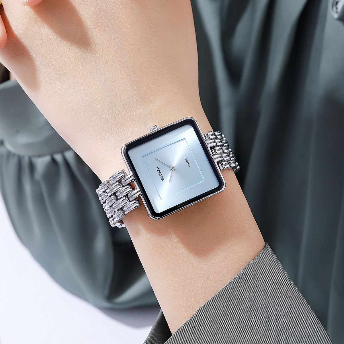 Momento cuadrado reloj de dama de alta sensación de negocios simple reloj de cuarzo impermeable regalos al por mayor transfronterizos personalizados