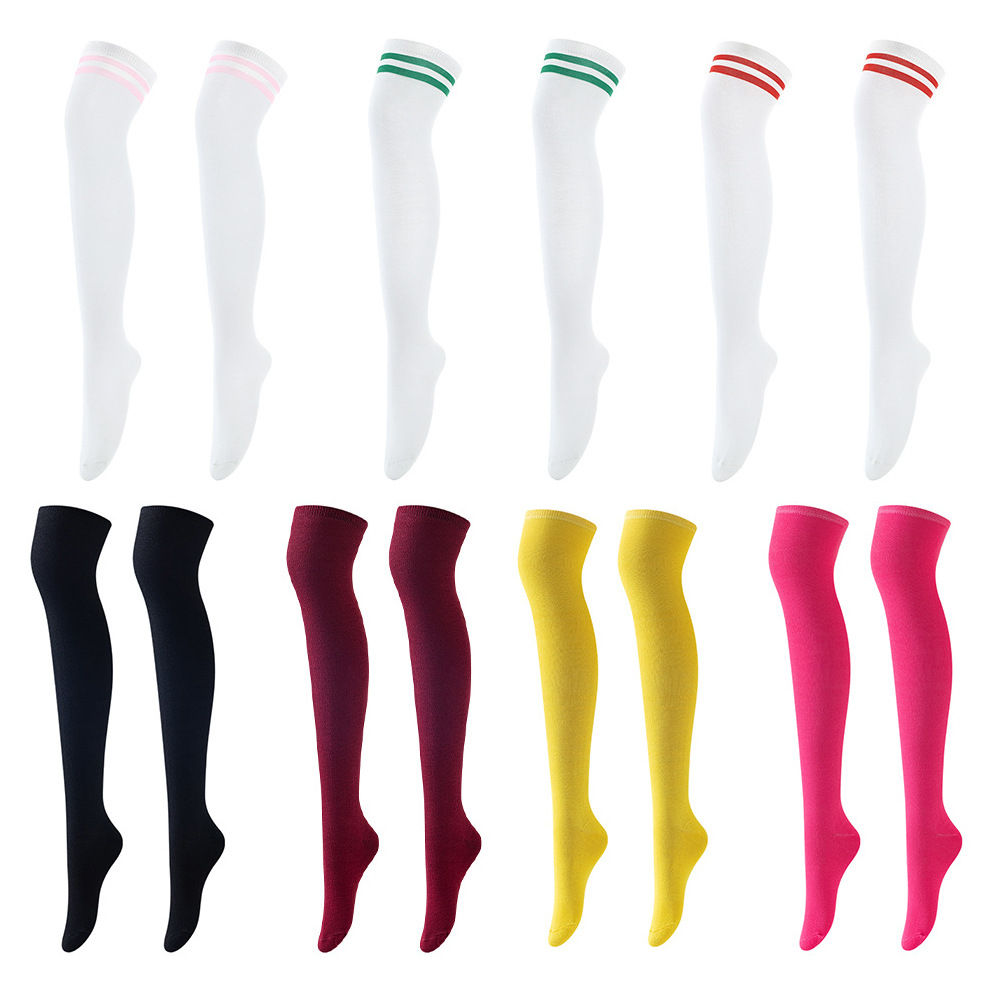 Cross-Border New Pure Color Over-The-Knee Socks for Girls, Preppy Style Girls Jk Wear, Beautiful Leg Socks, Sweat-Absorbent and Deodorant Long Tube Pressure Socks