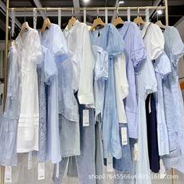 品牌撤柜女装尾款清货衣服夏季连衣裙实体直播厂家一手货源批发