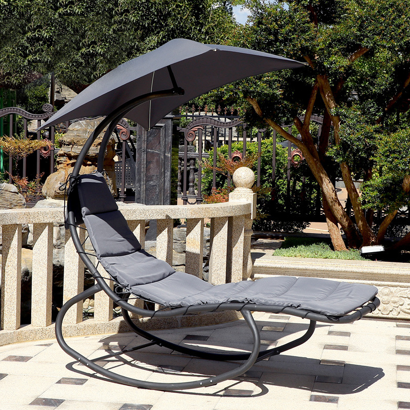Sillón de patio al aire libre columpio al aire libre doble balcón casero silla de caña ocio mecedora hamaca de hierro forjado cuna