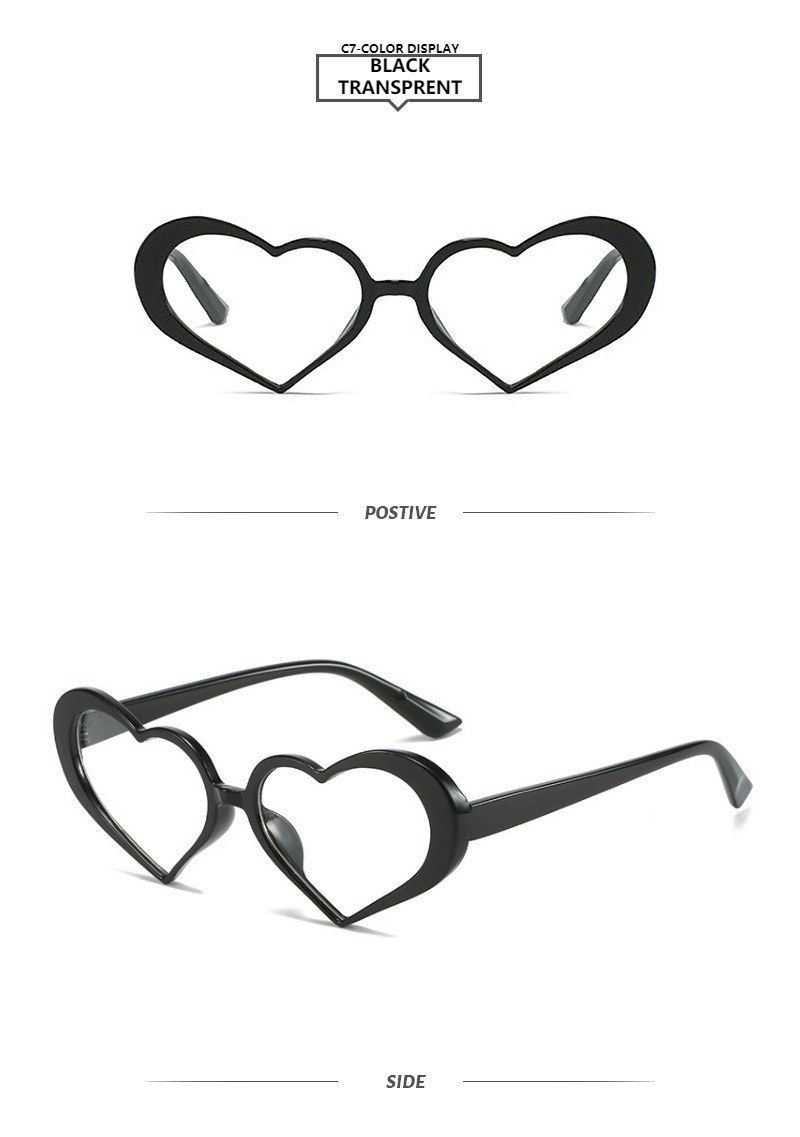 Retro Style Retro Heart Shape Ac UV400 Protection Special-Shaped Mirror Full Frame Women's Sunglasses