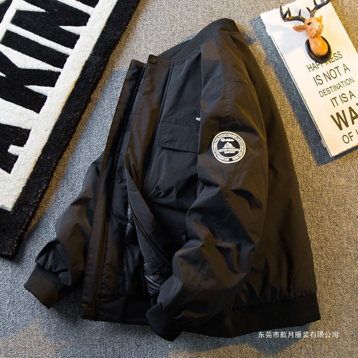 男装美式复古工装羽绒服男款冬季2025新款男士棒球服夹克保暖外套