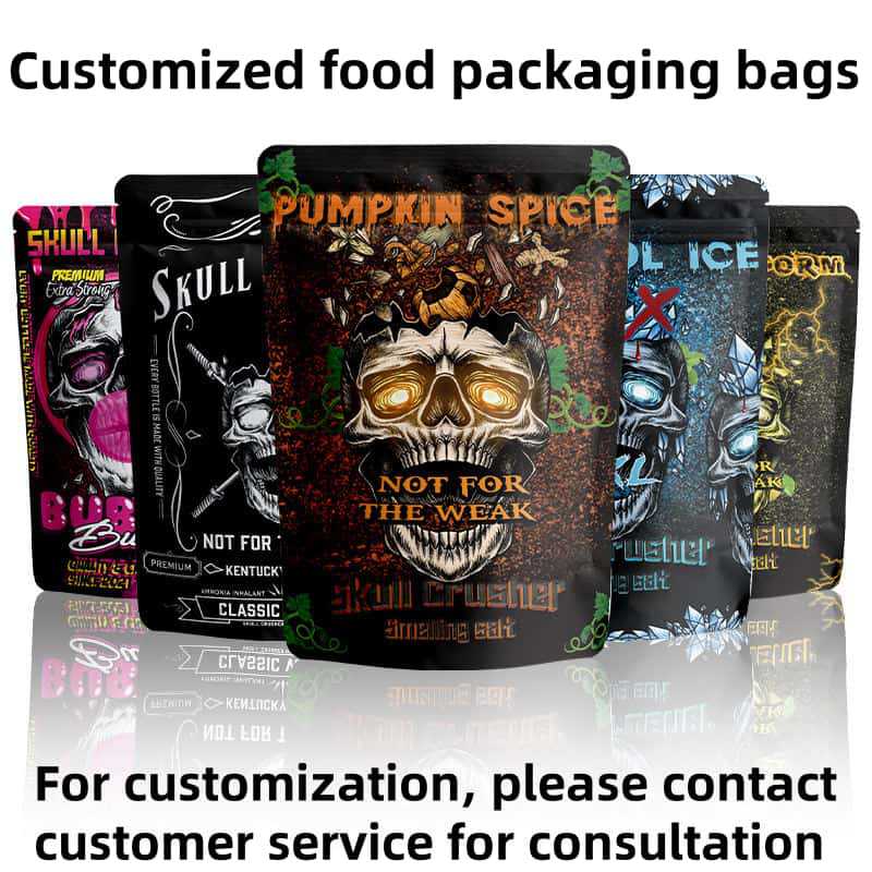 Custom printing resealable smell proof stand up pouch packag