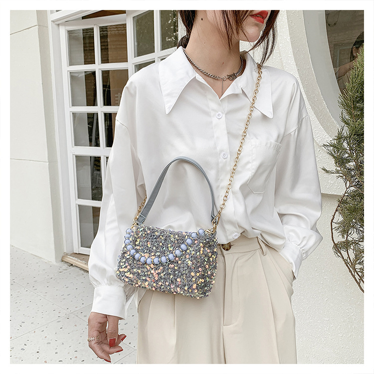 Fashion Sequined Chain Shoulder Messenger Portable Bag Wholesale display picture 4