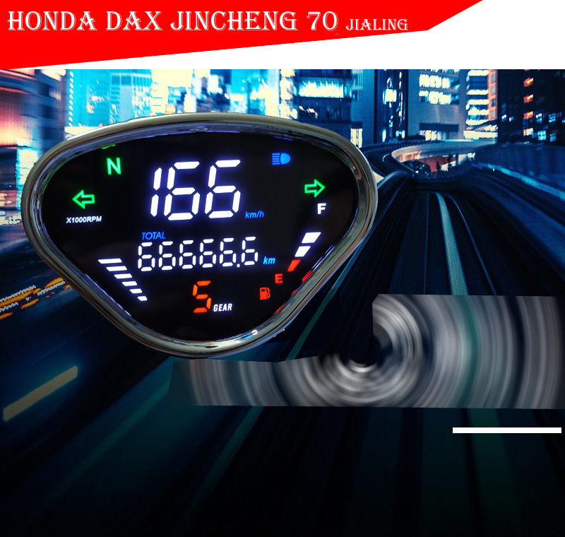 Dax Ct50 Motorcycle Jincheng 50 Giraffe 70 Monkey Digital Instrument Assembly with Tachometer Modification Meter