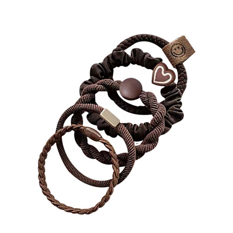 Cordilla de goma de mujer simple cuerdas de cabello de cola de caballo alta cuerda de cabello temperamental alta elasticidad y durabilidad 2024 nuevo toque de cabello