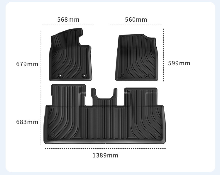 Suitable for 25 Toyota Bz5 Car Floor Mats, Dirt-Resistant and Waterproof, Special Car Floor Mats, Tpe Floor Mats, Trunk Mats
