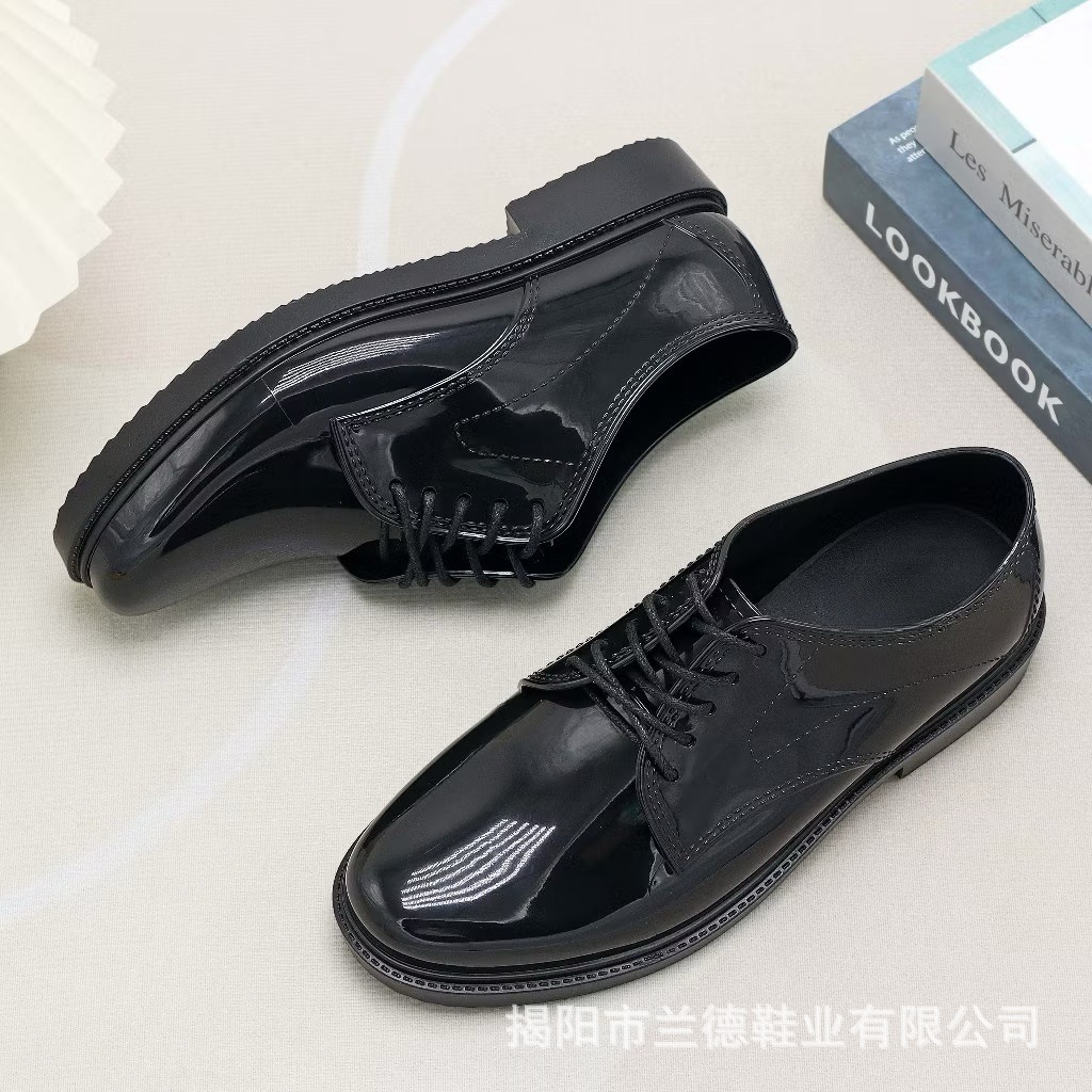 Comercio exterior transfronterizo zapatos de cuero formales de negocios de alta gama con cordones puntiagudos transpirables y brillantes zapatos derby de oficina de todo fósforo británicos