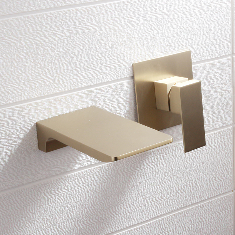 Grifo Mezclador Empotrado para Lavabo de Cobre, Empotrado en Pared, para Lavabo y Bañera