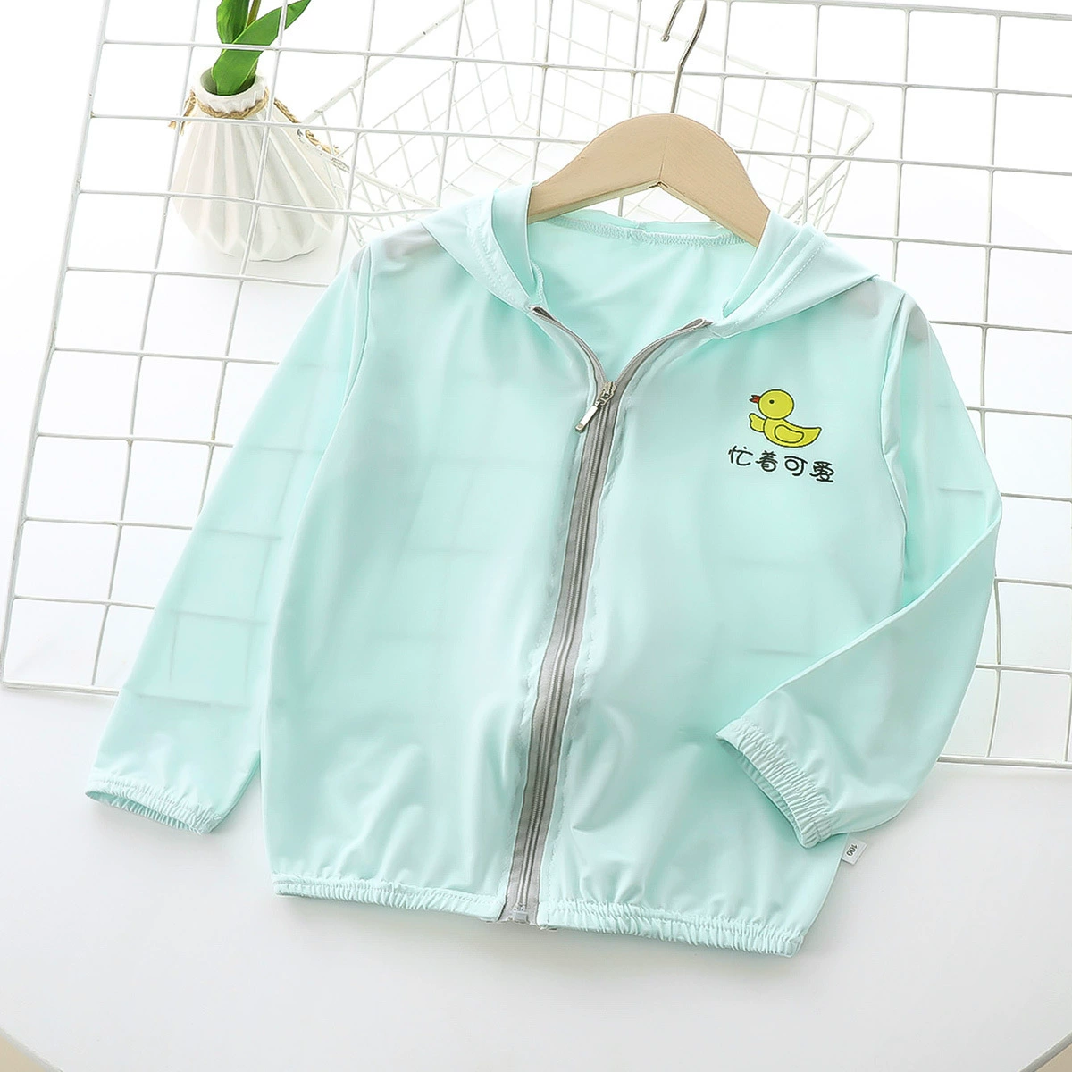 Children's silk summer sun protection clothing, breathable sun protection cream for men and women, cardigan, children's clothing, for teenagers