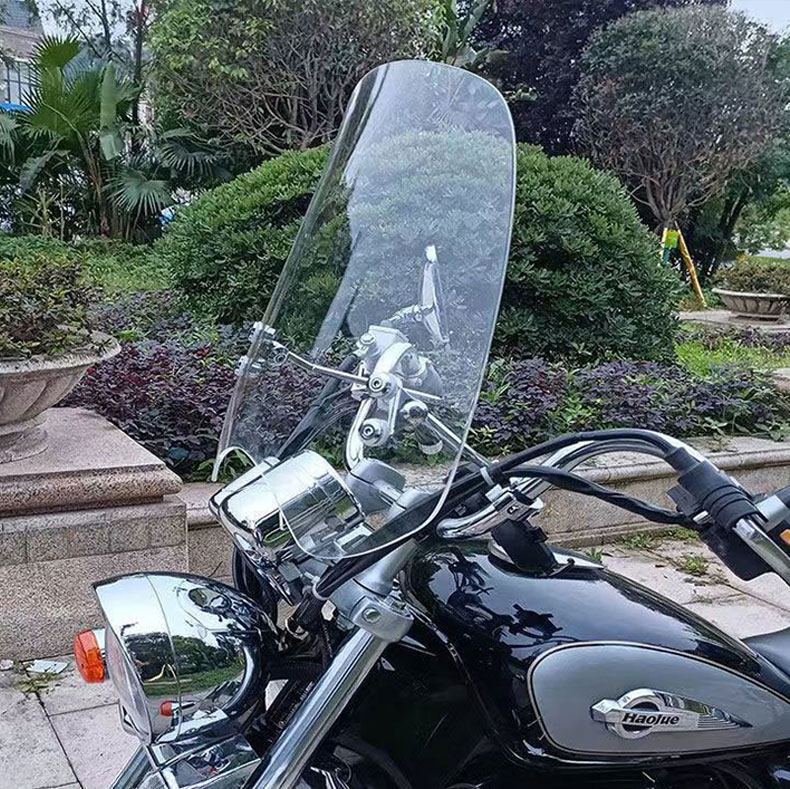 Retro Motorcycle Round Light Windshield Universal Windscreen Suzuki Gz15O-A/E Prince Yueku Organic Glass