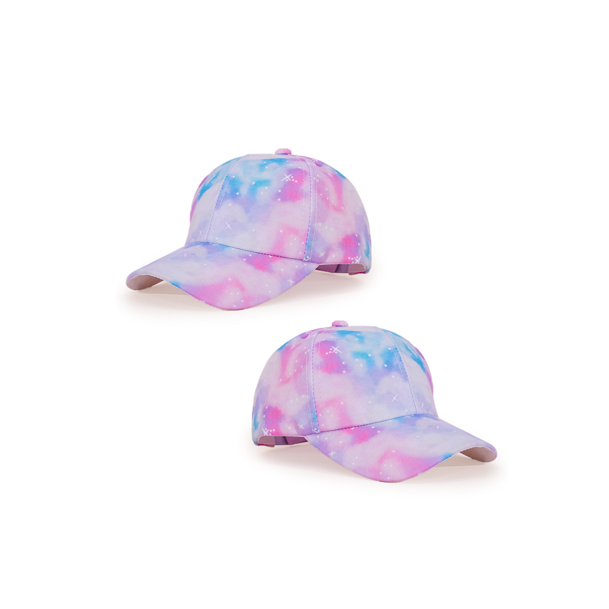 Printemps Et Été Nouvelle Casquette À Visière Pour Enfants Motif Tie-dye À Large Bord display picture 3